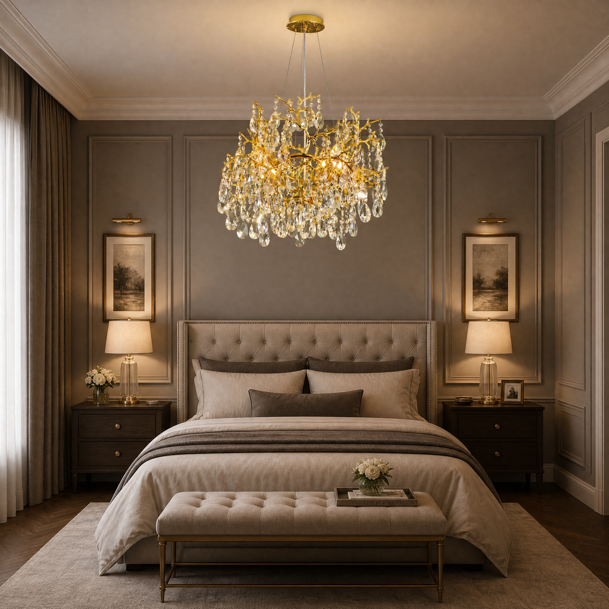 Pear-Shaped Boat-Type Pendant Light 1500 - Gold