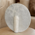 Pearl Modern Alabaster Disc Table Lamp