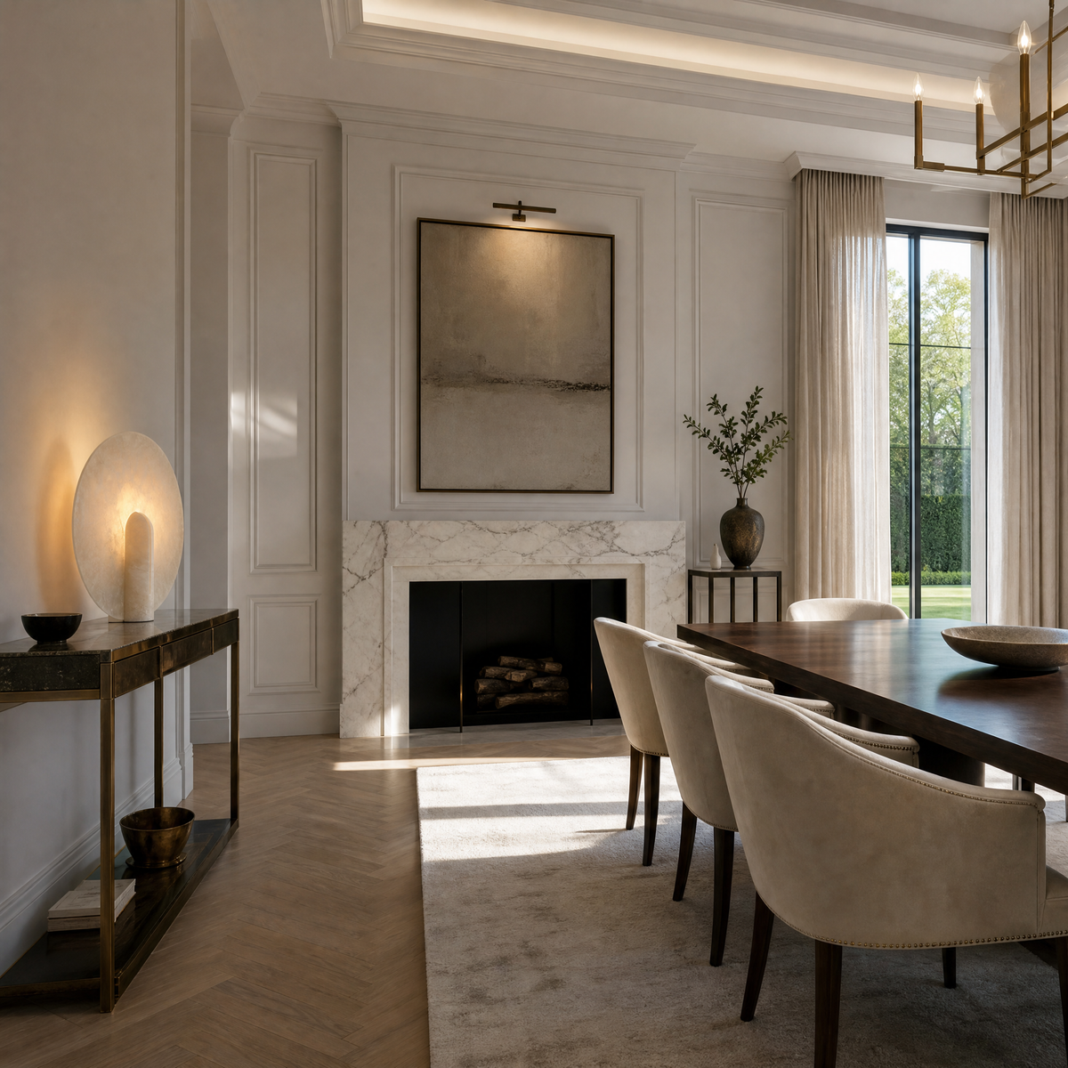 Pearl Modern Alabaster Disc Table Lamp