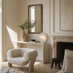 Pearl Modern Alabaster Disc Table Lamp