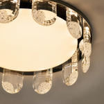 Pearl Net Modern Crystal Flush Mount Ceiling Light