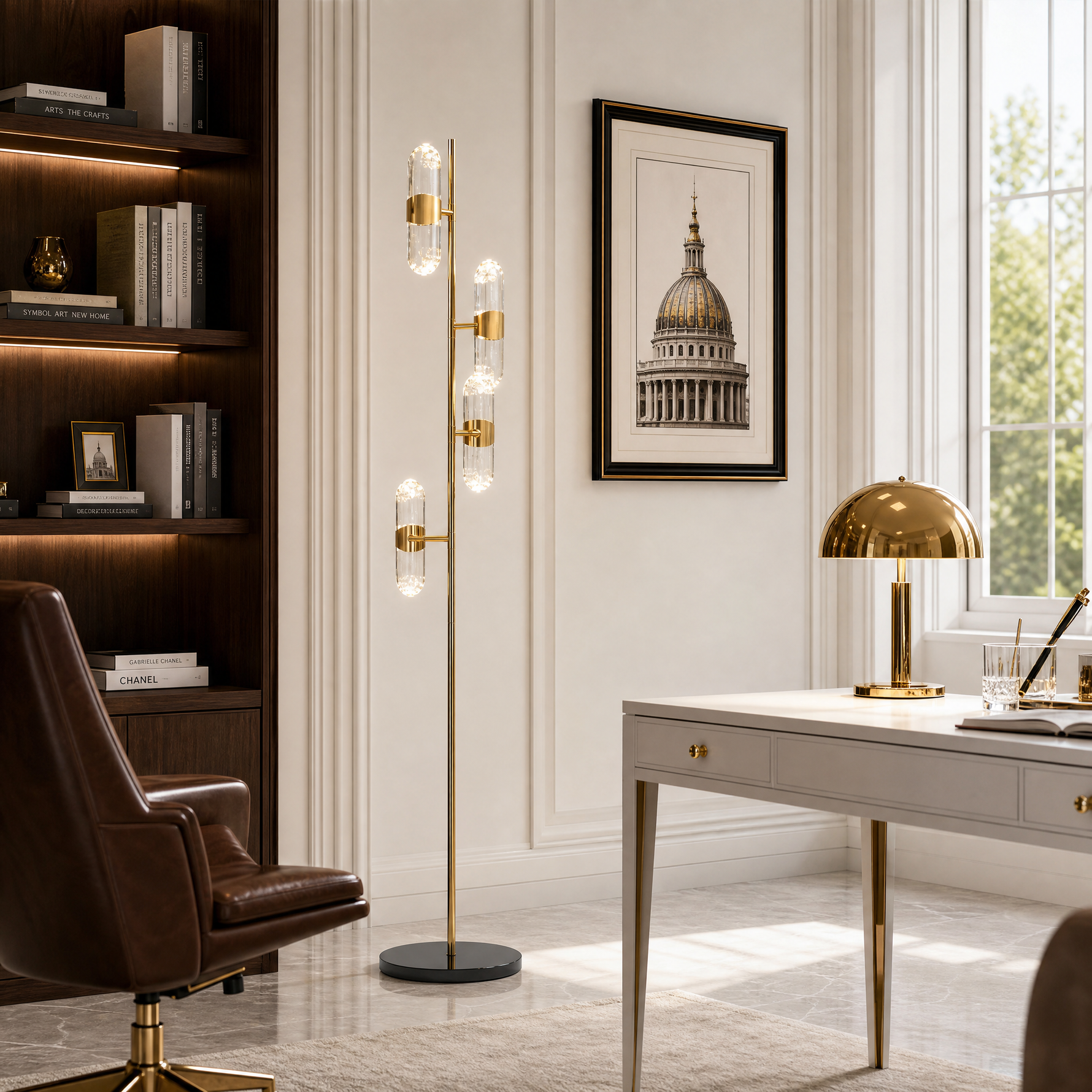 Pearl Net Modern Sculptural Floor Lamp