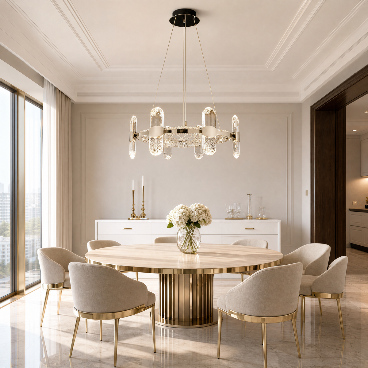 Pearl Net Modern Sculptural Pendant Light