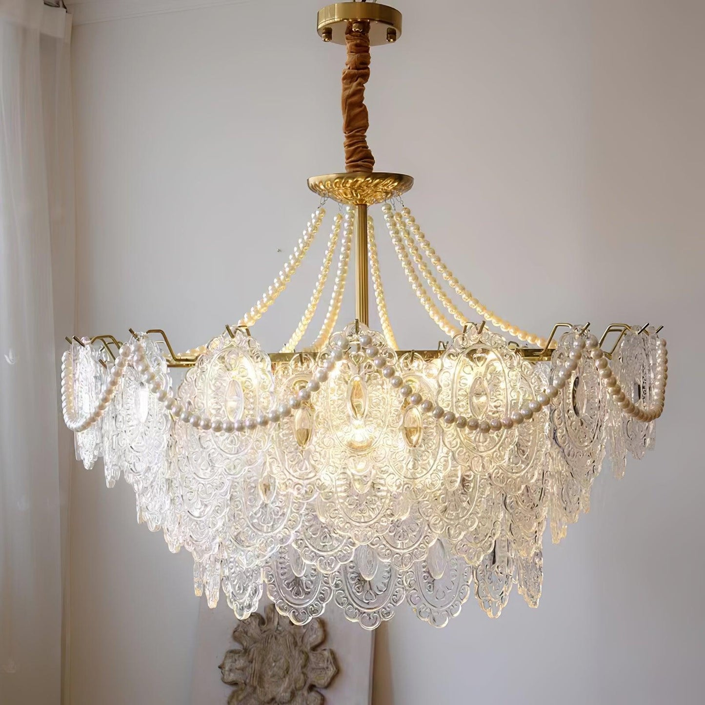 Pearls Glass Chandelier - YIOSI