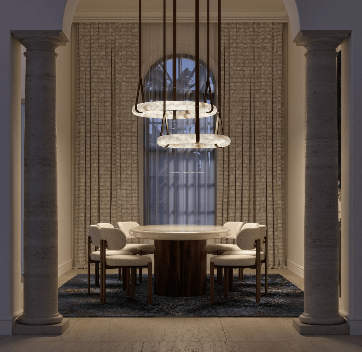 Vakkerlight Oslo Pendant Light A Alabaster Ring Ceiling Lamp