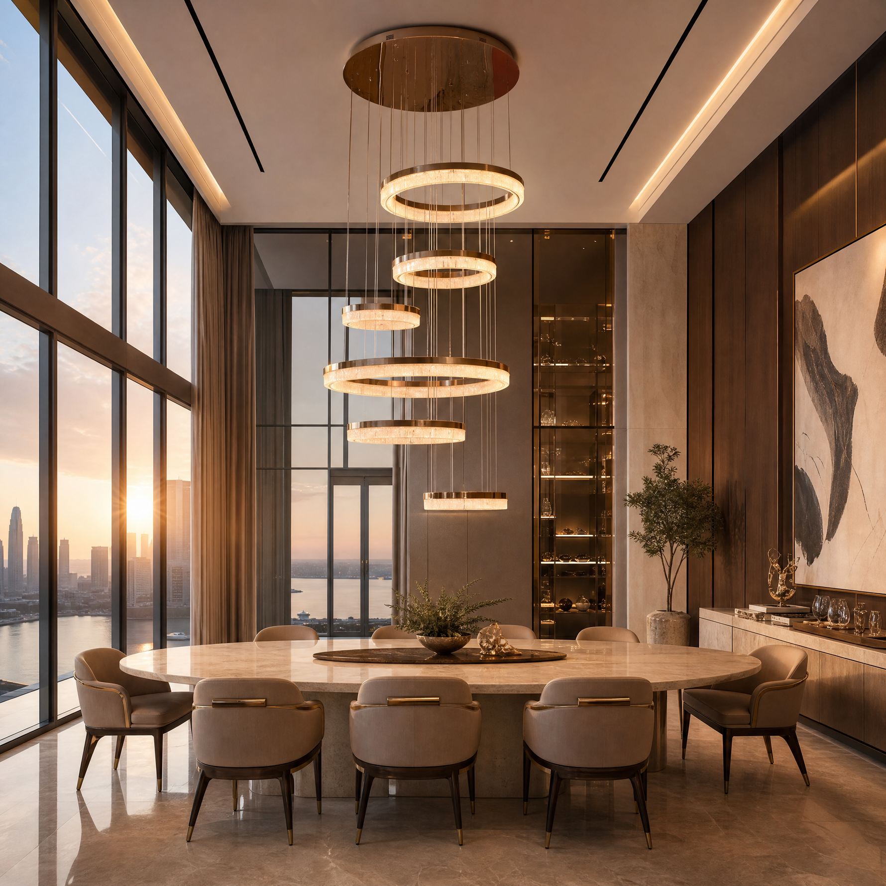 Penombra Ring Cascade Chandelier
