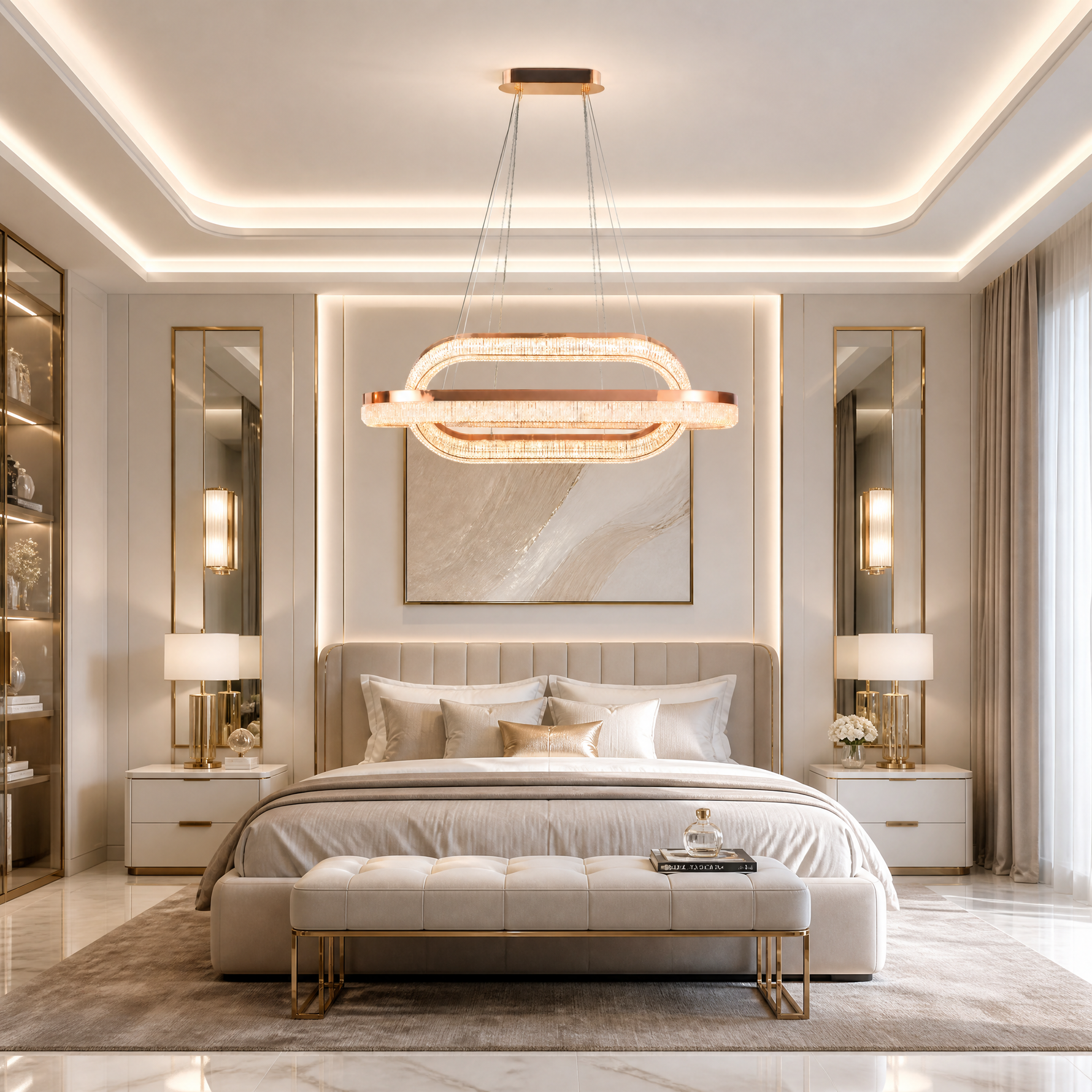 Penombra Ring Duo Halo Chandelier