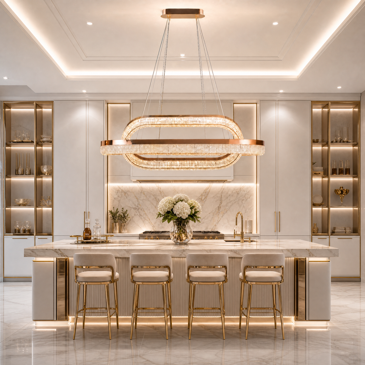 Penombra Ring Duo Halo Chandelier