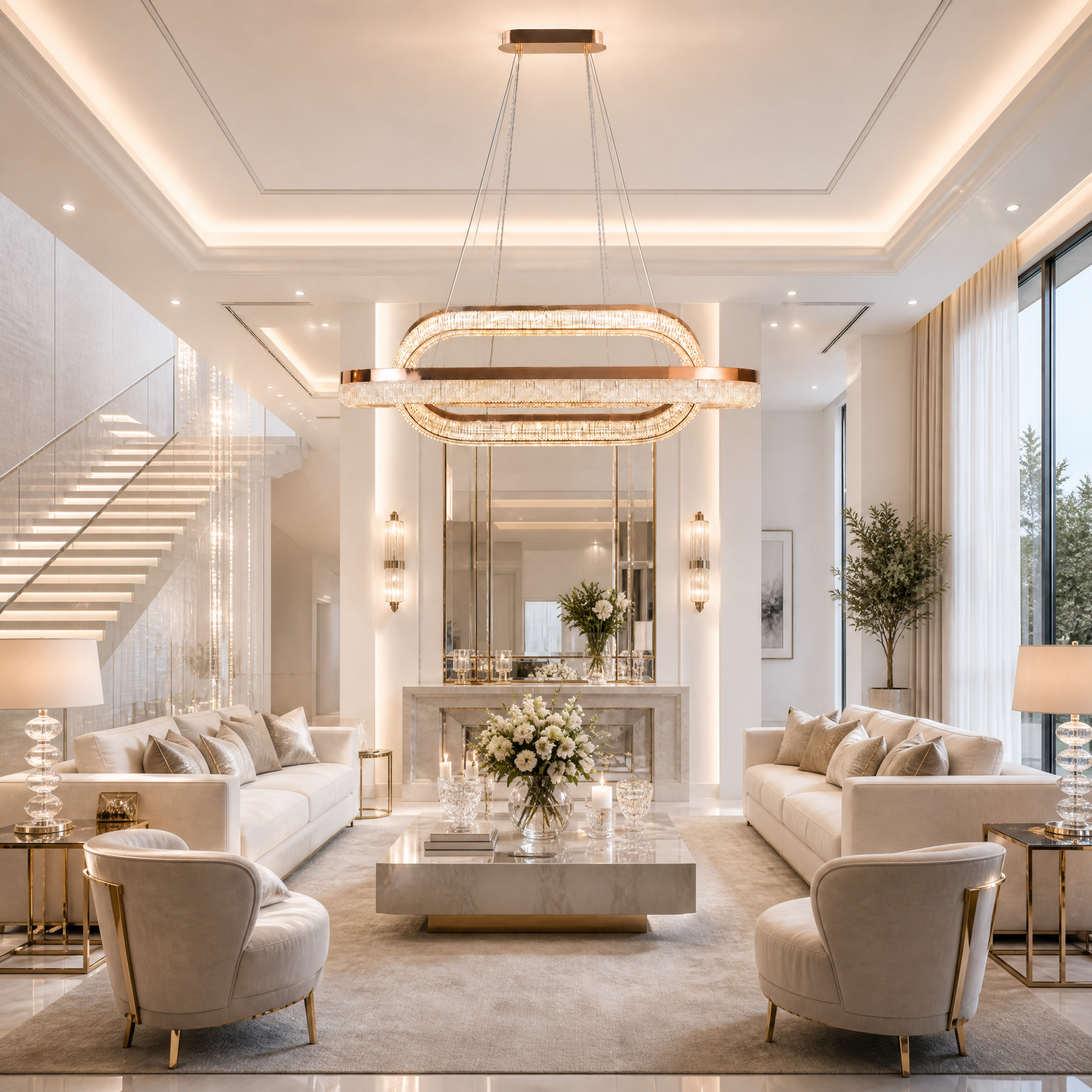Penombra Ring Duo Halo Chandelier