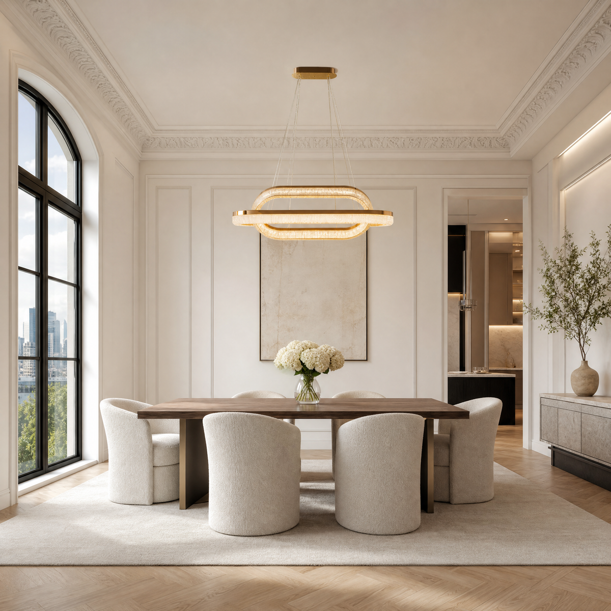 Penombra Ring Duo Halo Chandelier