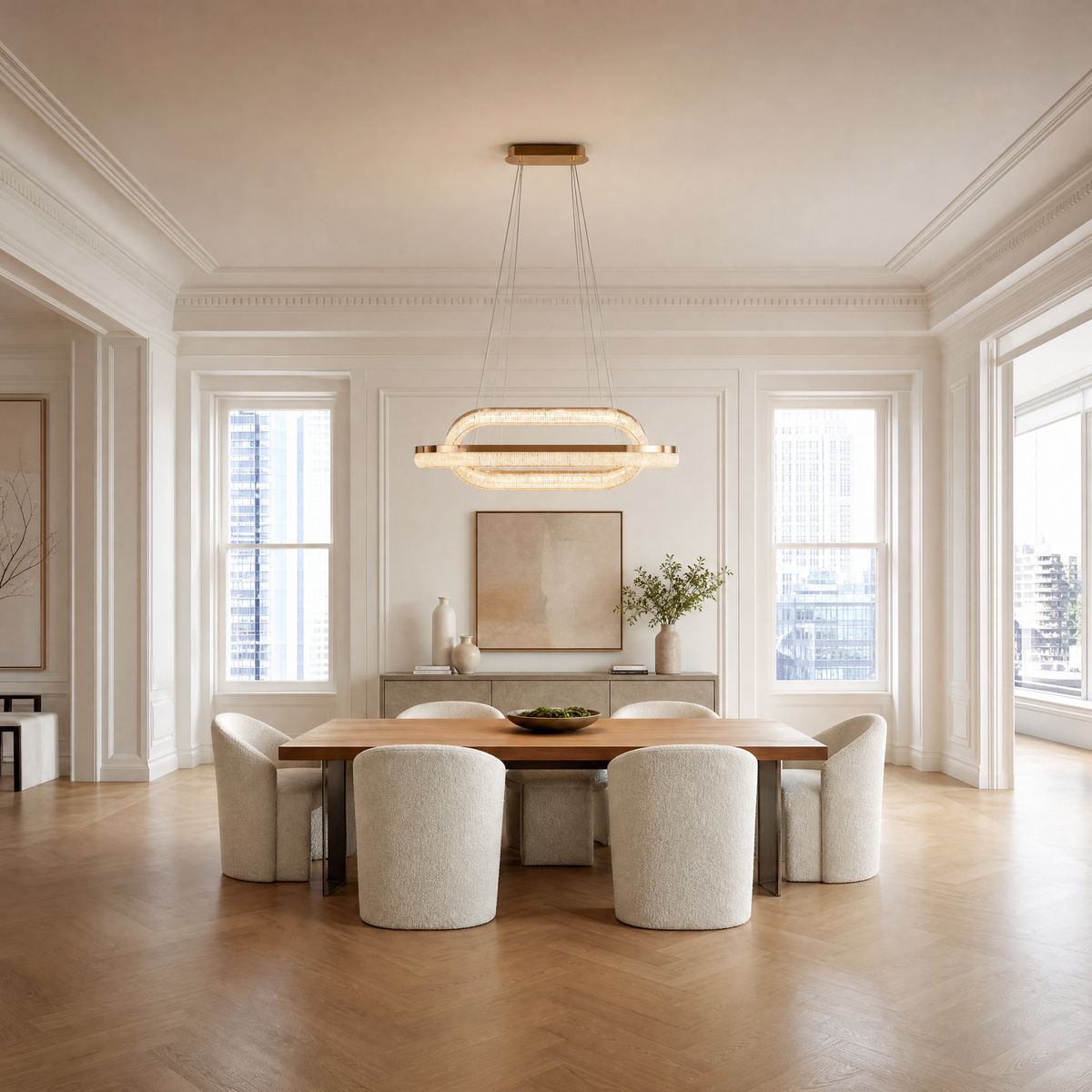 Penombra Ring Duo Halo Chandelier