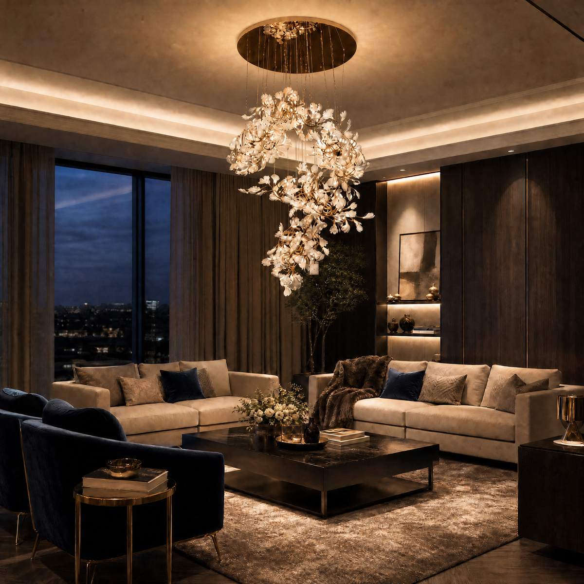 Petalo Ceramic Chandelier