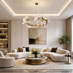 Petalo Ceramic Halo Chandelier