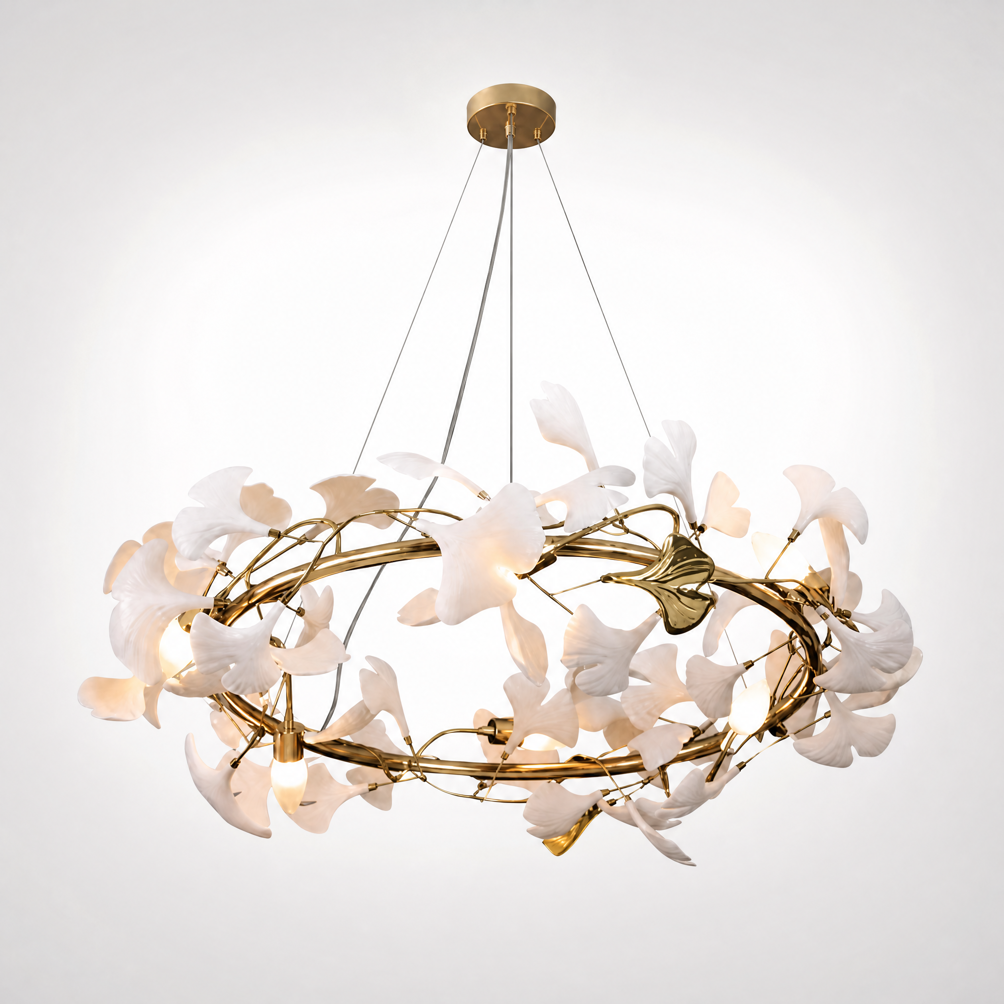 Petalo Ceramic Halo Chandelier