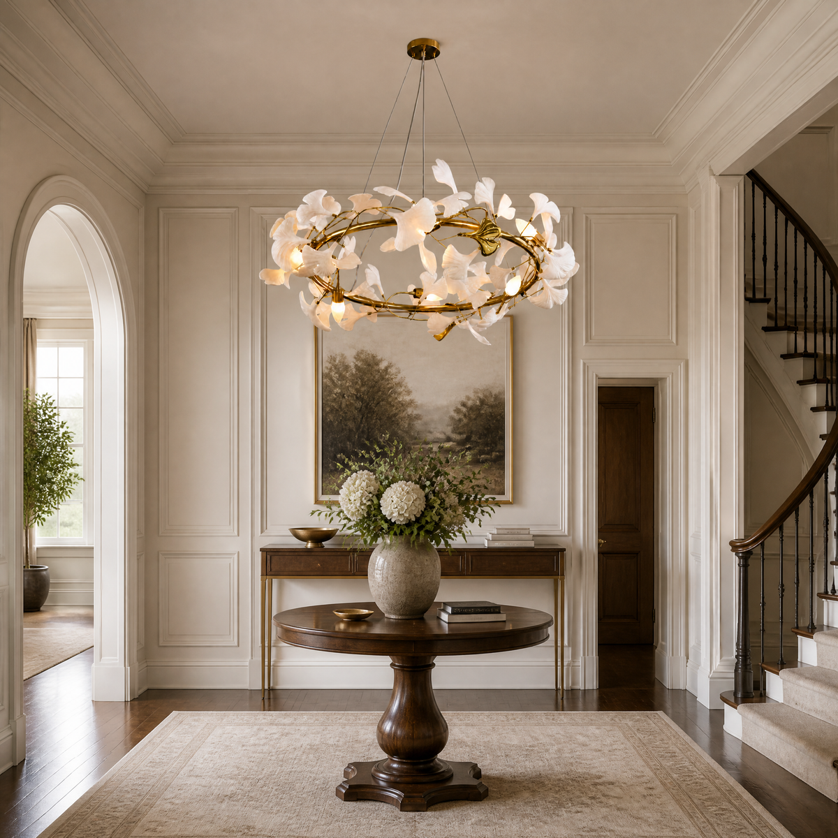 Petalo Ceramic Halo Chandelier