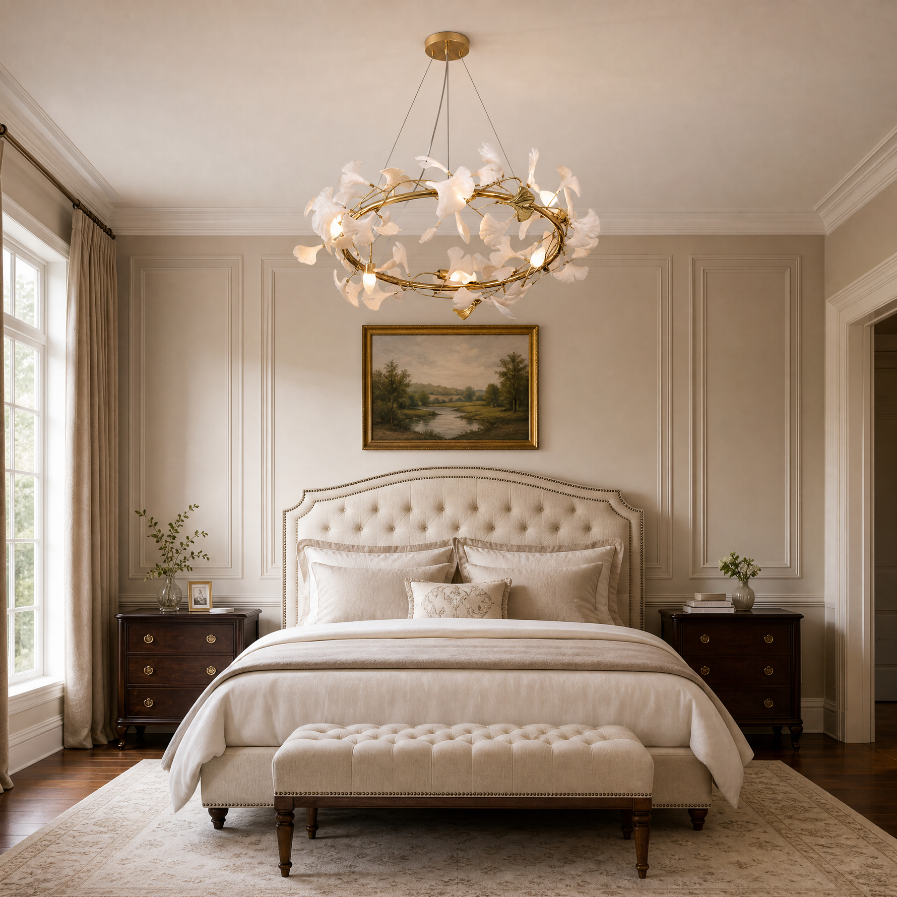 Petalo Ceramic Halo Chandelier