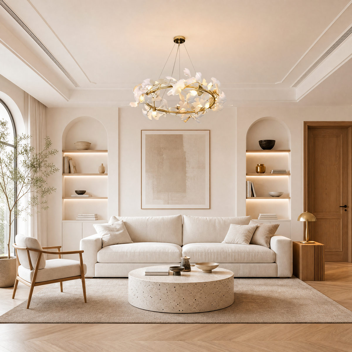 Petalo Ceramic Halo Chandelier