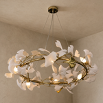Petalo Ceramic Halo Chandelier