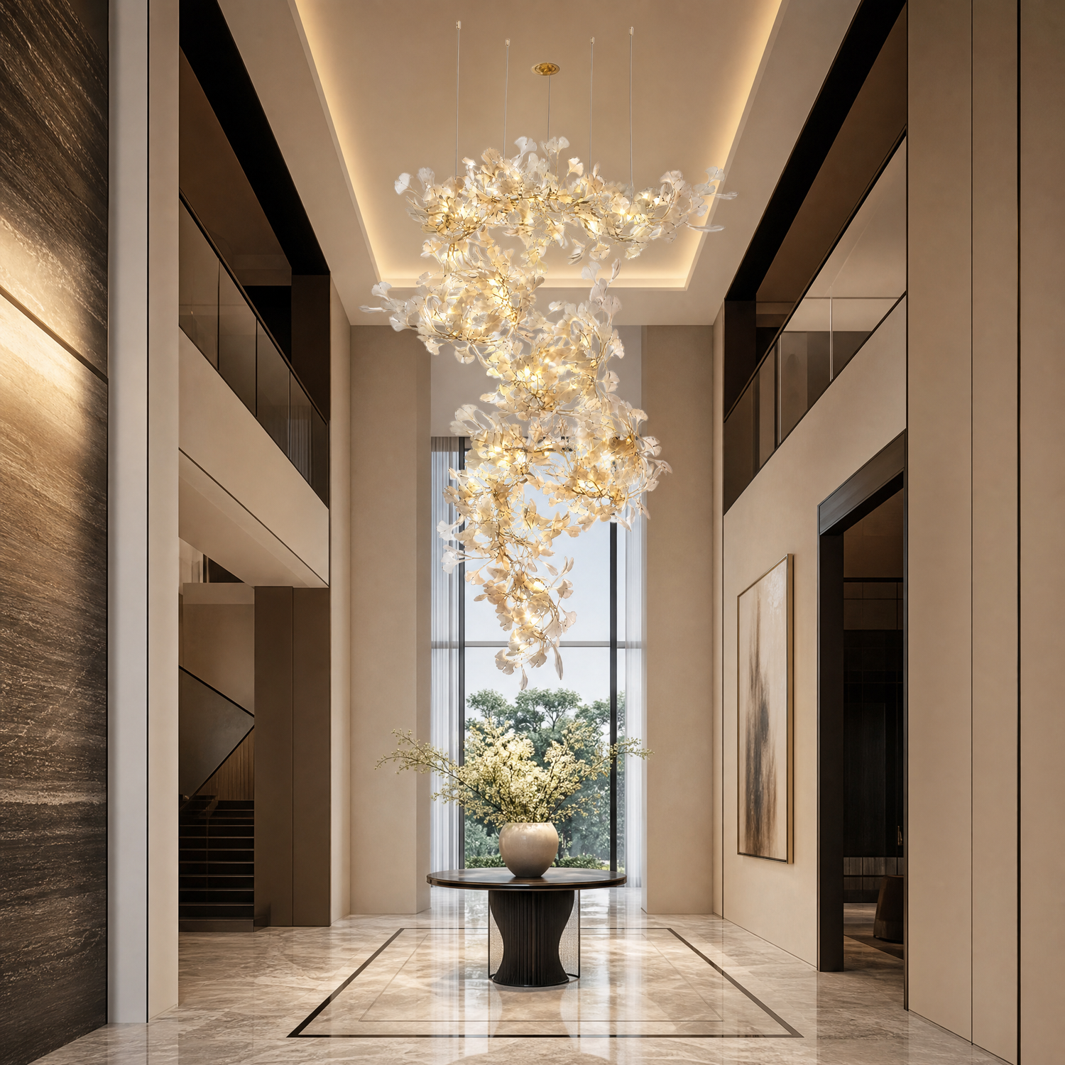 Petalo Ceramic Linear Chandelier