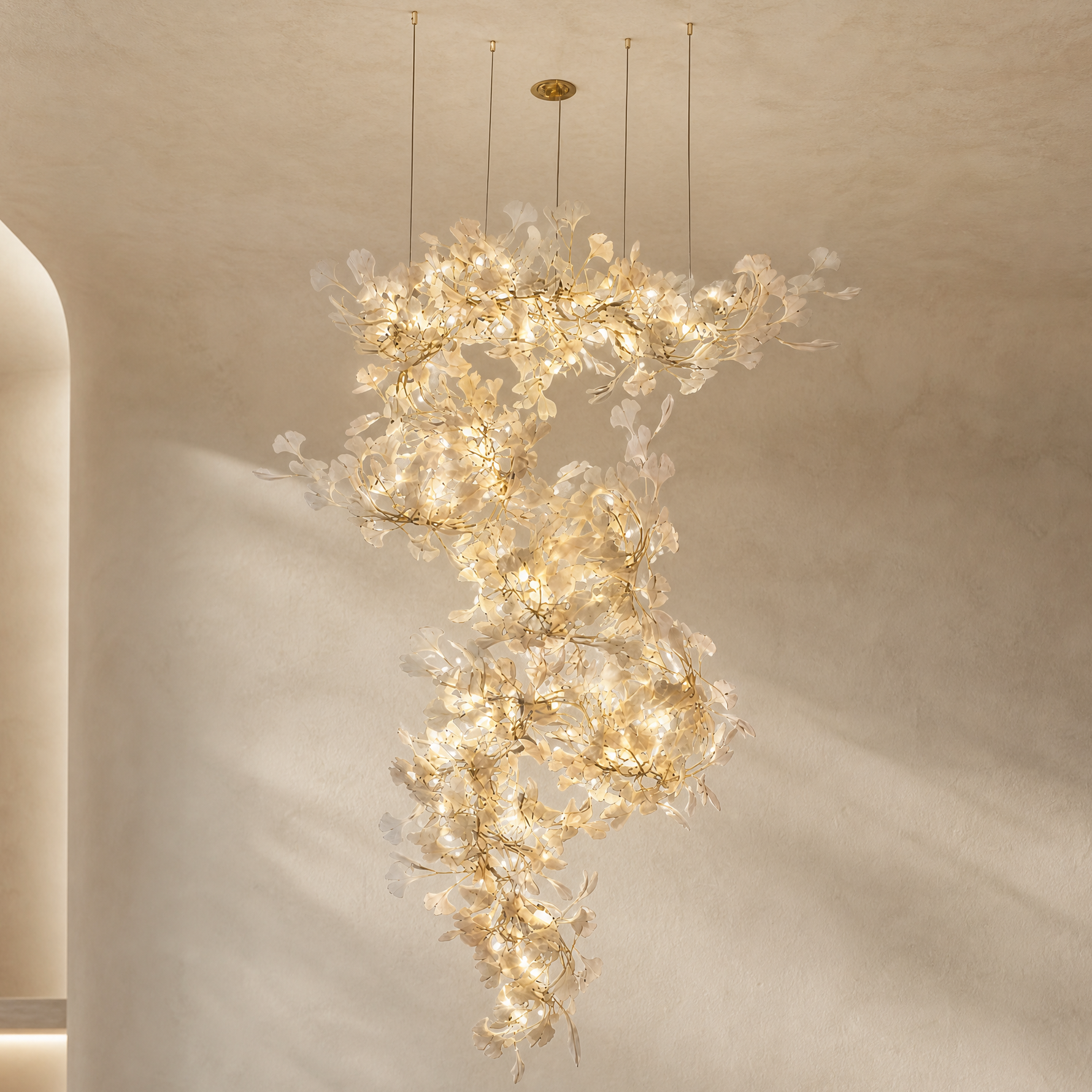 Petalo Ceramic Linear Chandelier