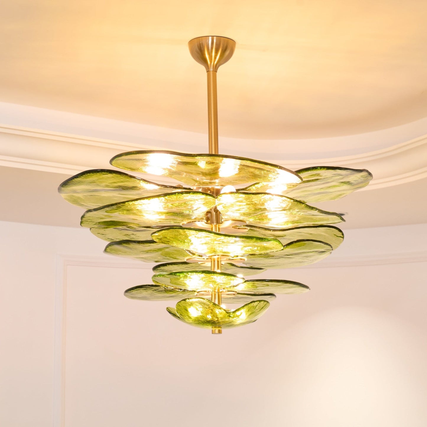 Petals Gold Murano Chandelier - YIOSI