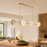 Petra Modern Natural Stone Linear Chandelier
