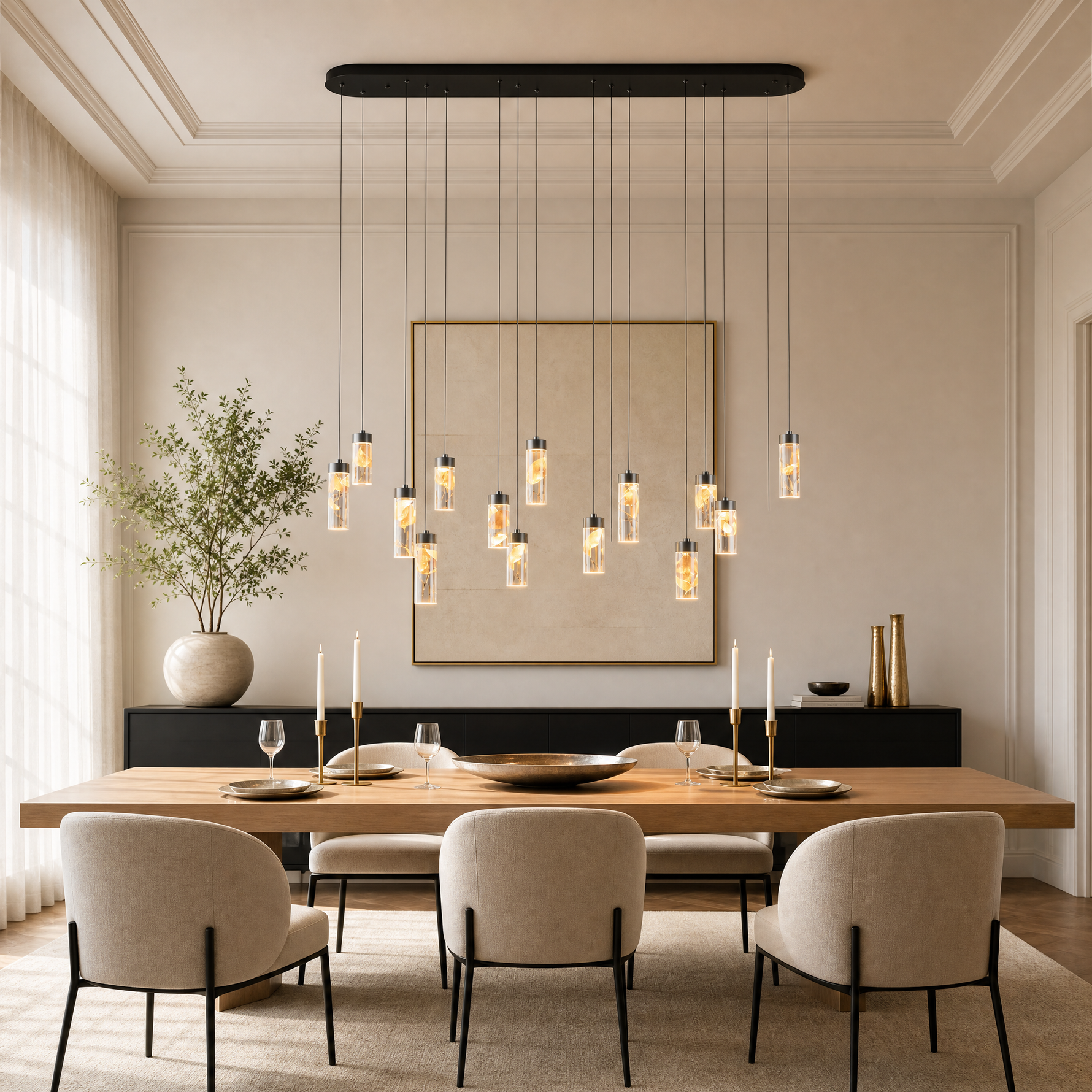 Phoenix Tree Modern Linear Dining Pendant Light