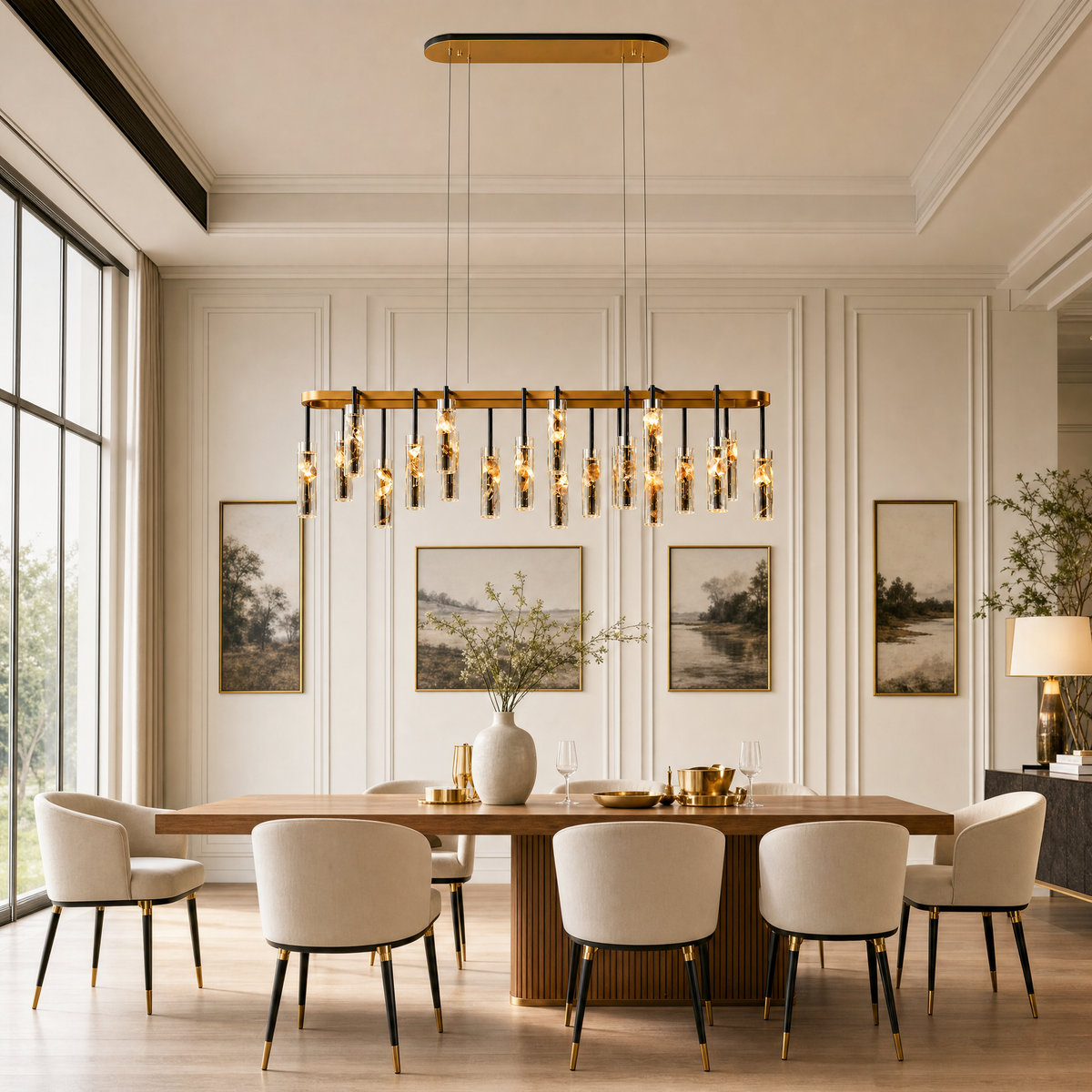 Phoenix Tree Modern Linear Dining Pendant Light