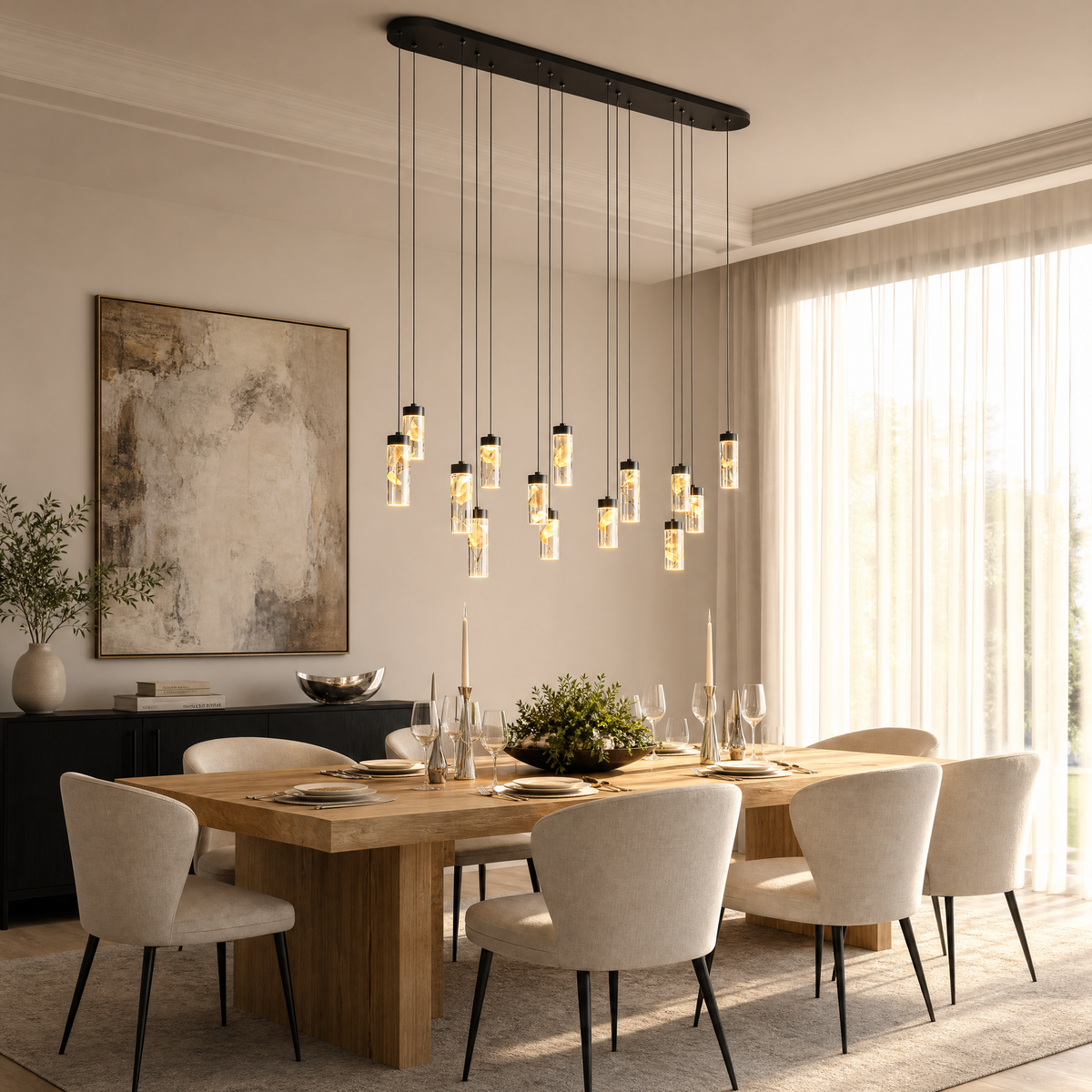 Phoenix Tree Modern Linear Dining Pendant Light
