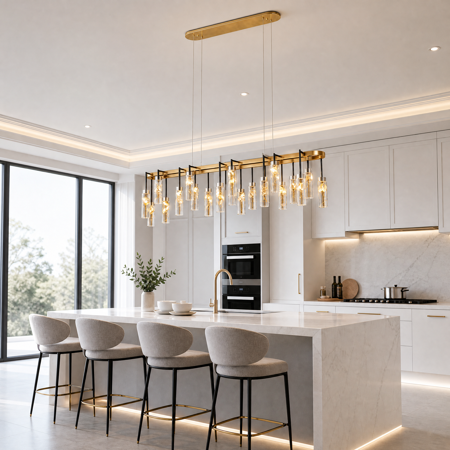 Phoenix Tree Modern Linear Dining Pendant Light