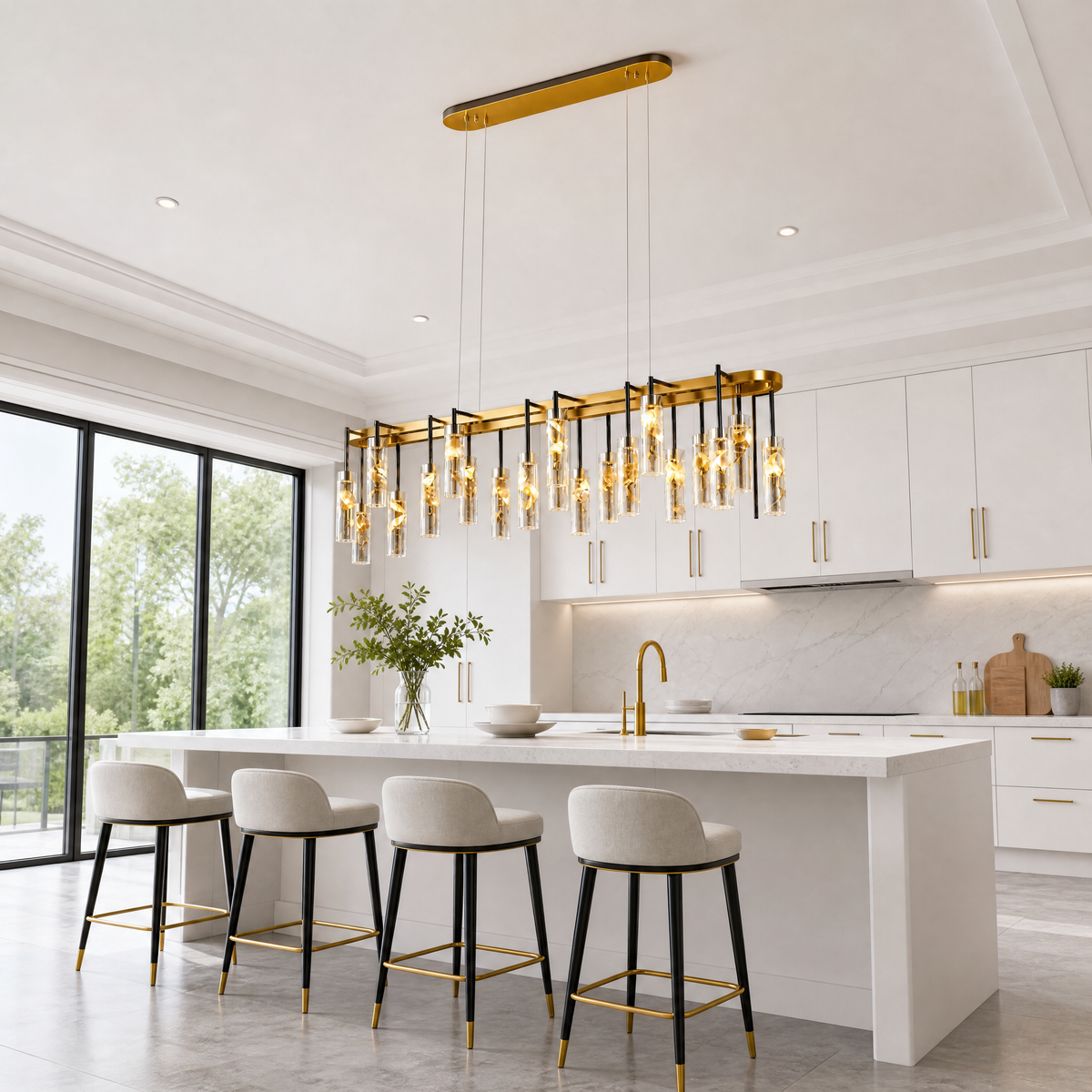 Phoenix Tree Modern Linear Dining Pendant Light
