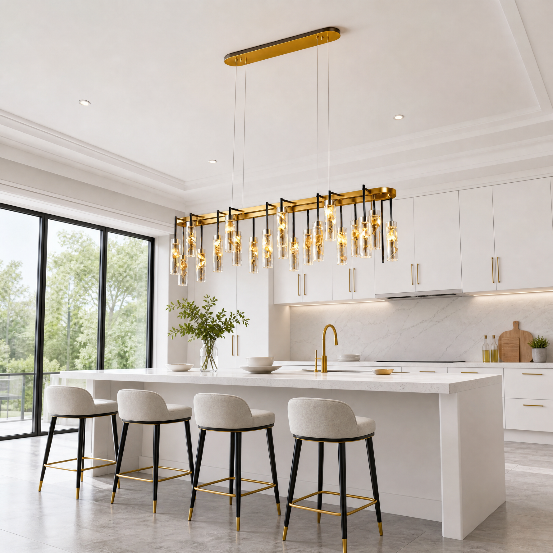 Phoenix Tree Modern Linear Dining Pendant Light
