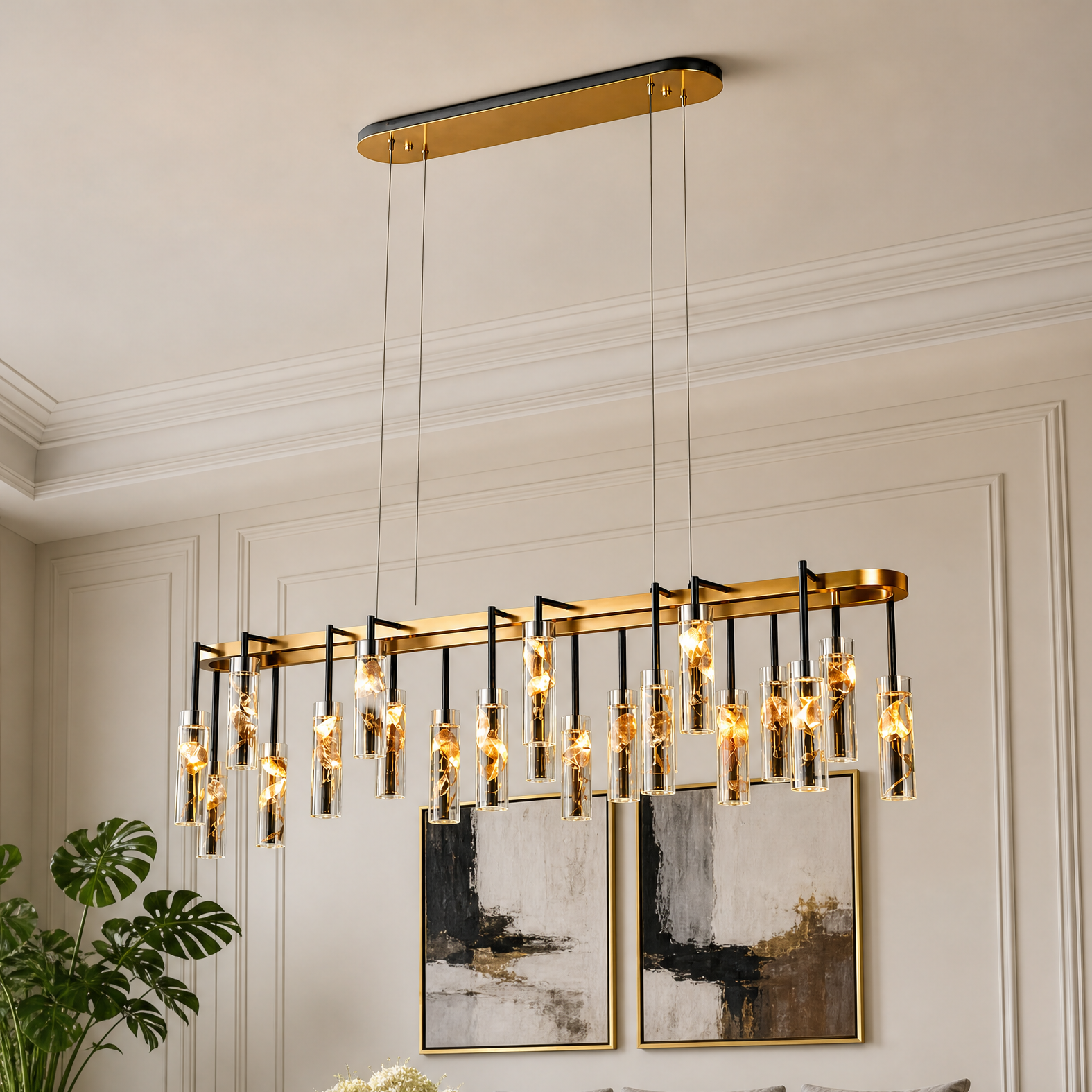 Phoenix Tree Modern Linear Dining Pendant Light