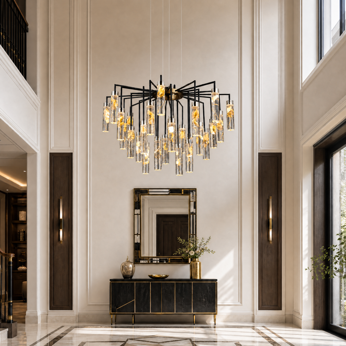 Phoenix Tree Modern Sculptural Ring Chandelier