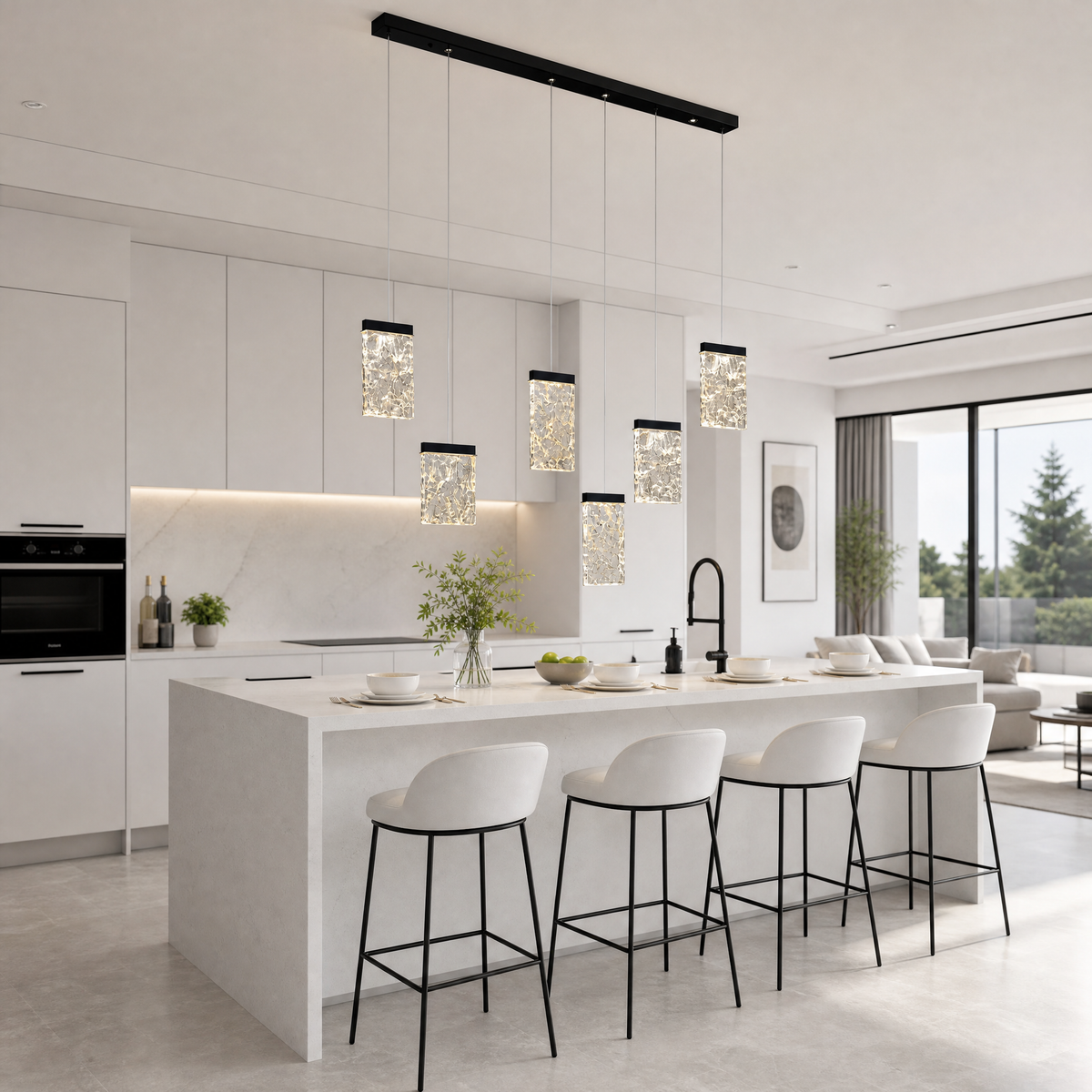 Picturesque Modern Linear Dining Pendant Light