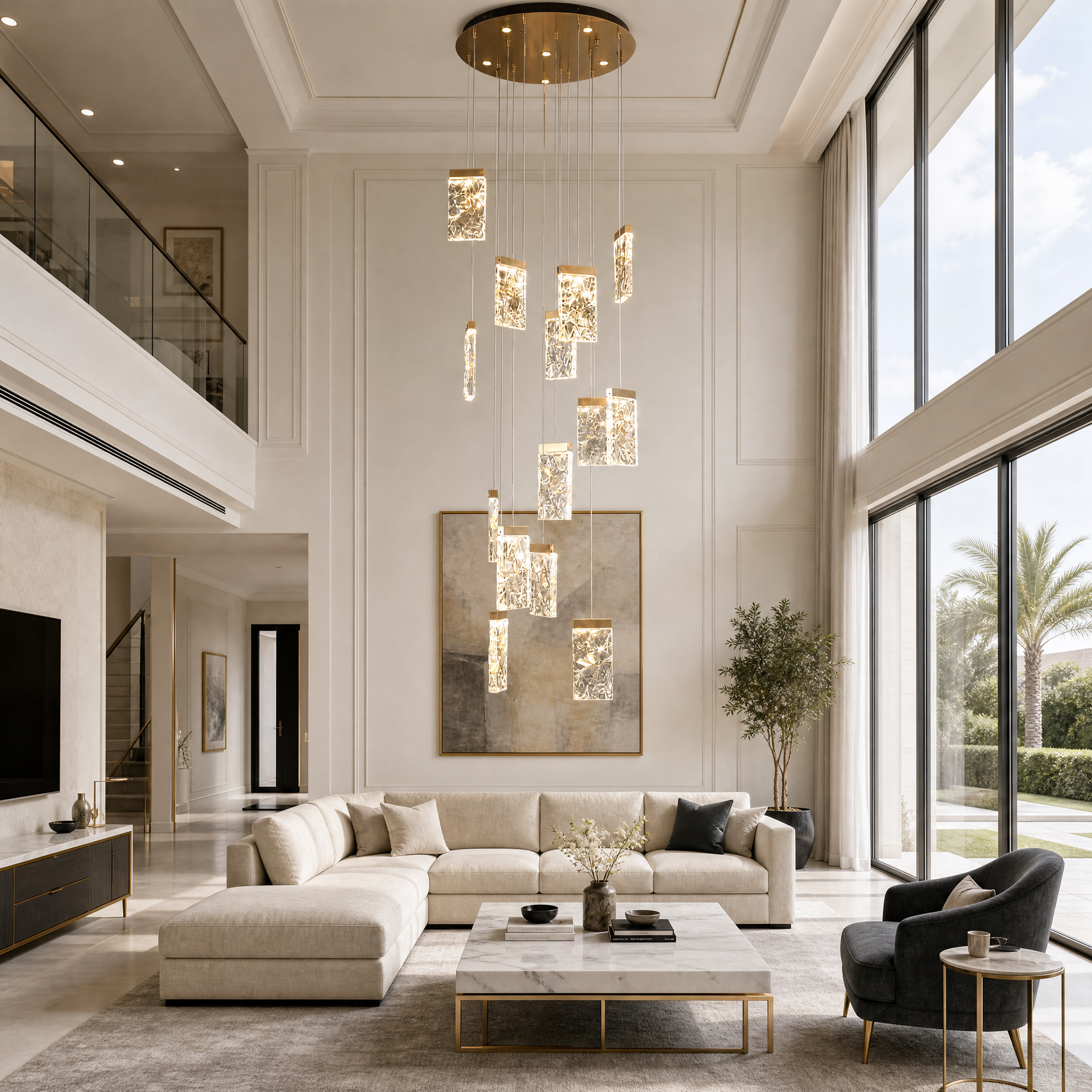 Picturesque Modern Multi-Tier Cluster Chandelier