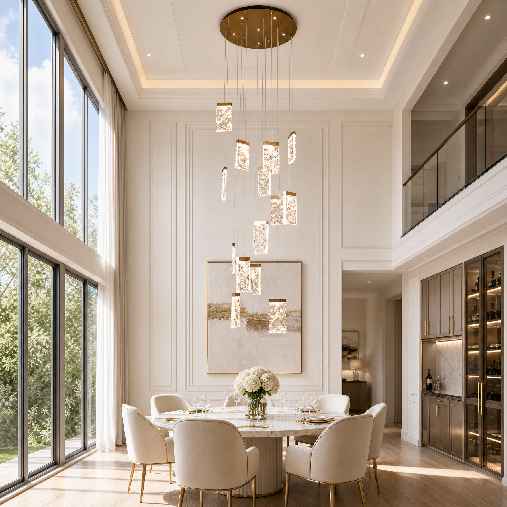 Picturesque Modern Multi-Tier Cluster Chandelier
