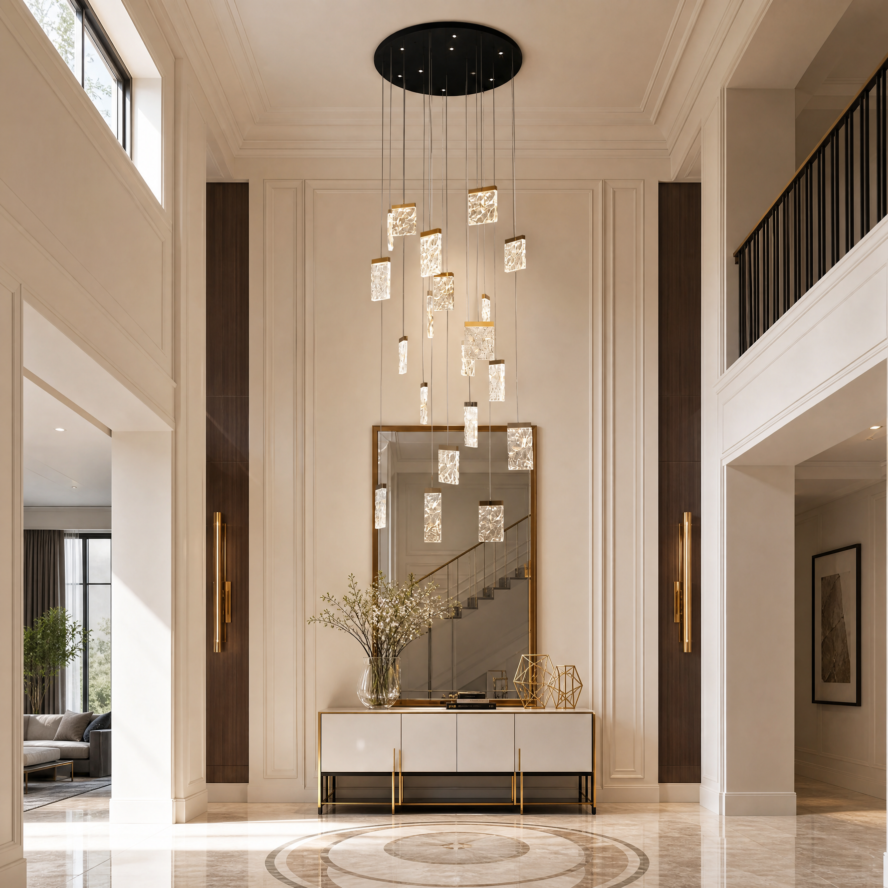 Picturesque Modern Sculptural Pendant Light