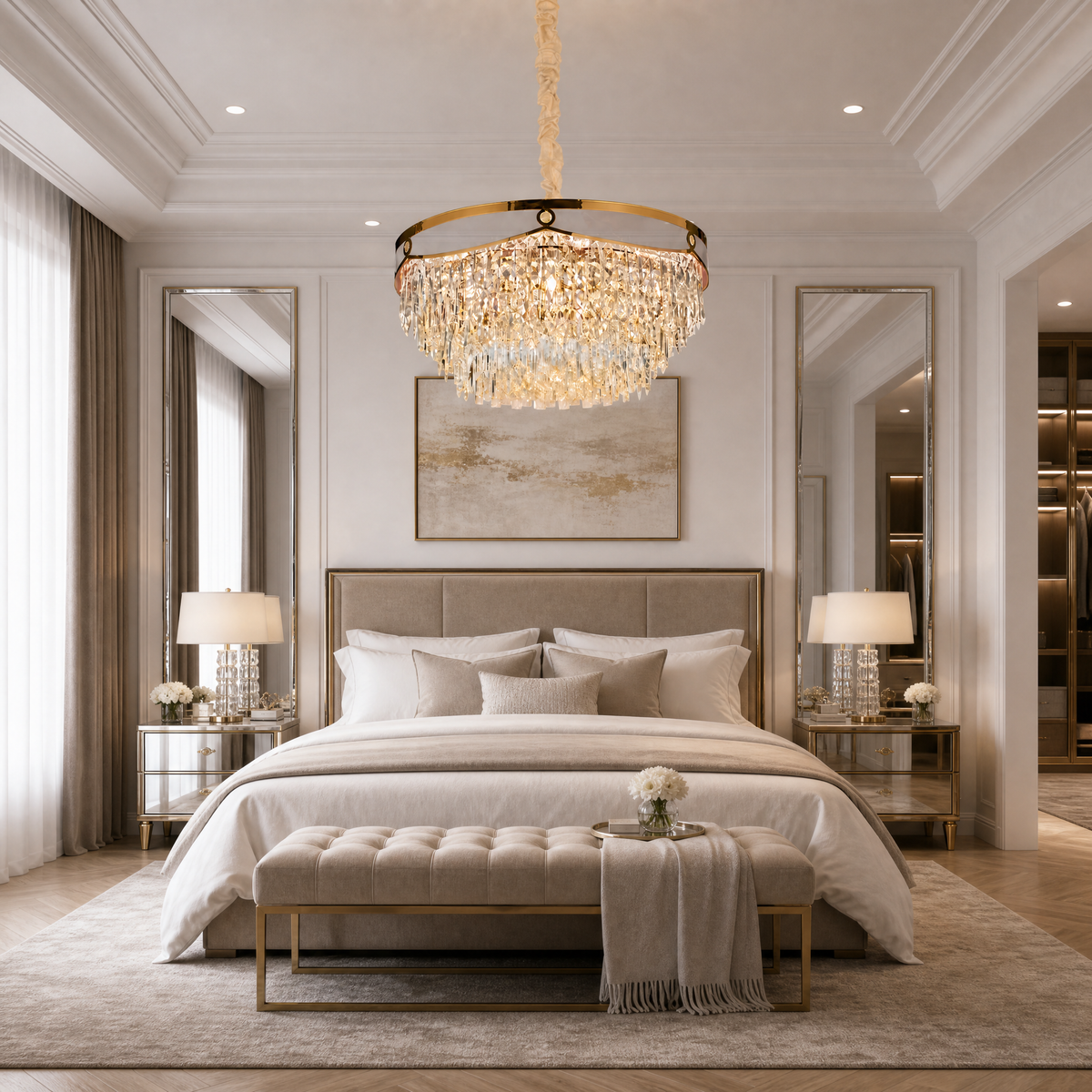 Pietra Crystal Halo Chandelier