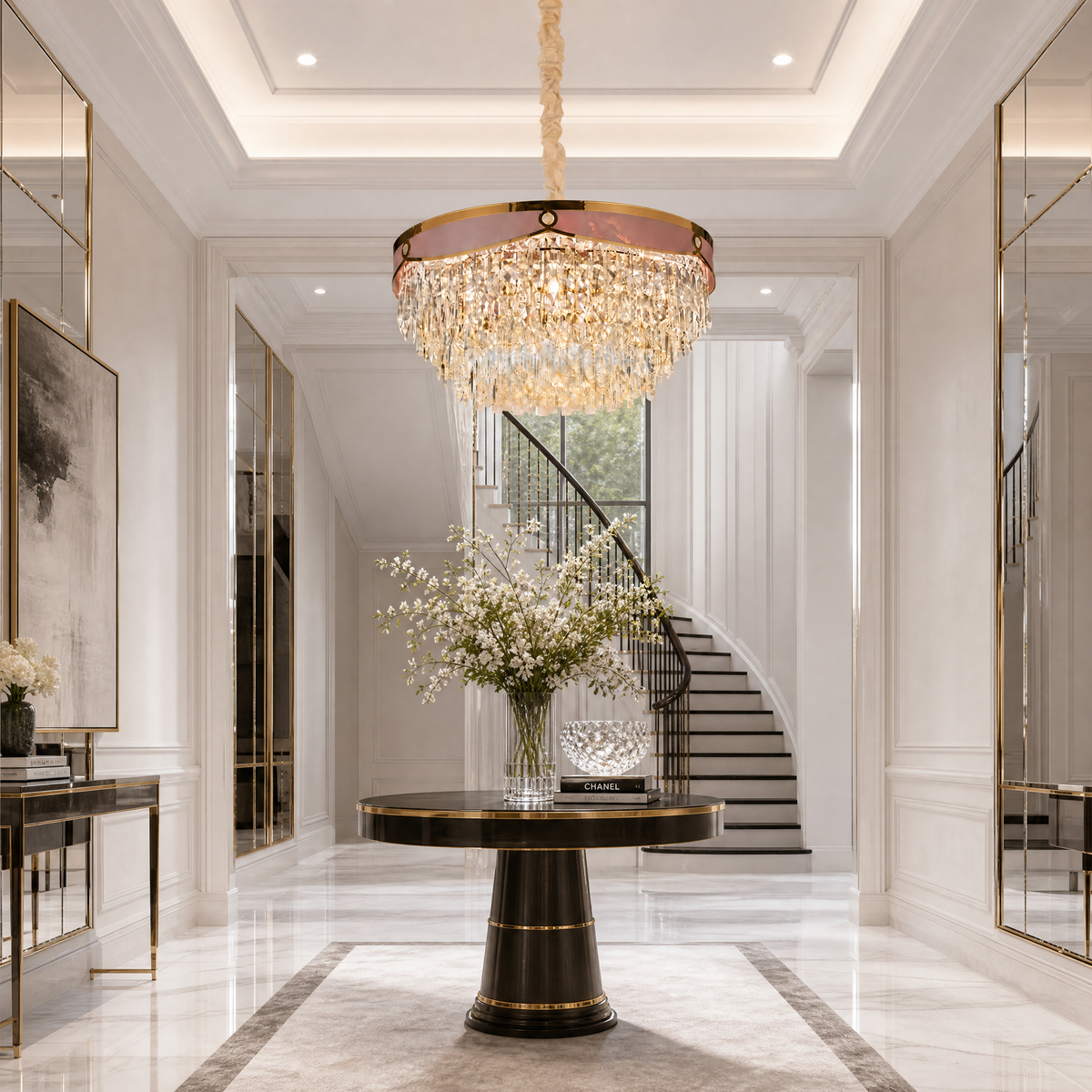 Pietra Crystal Halo Chandelier