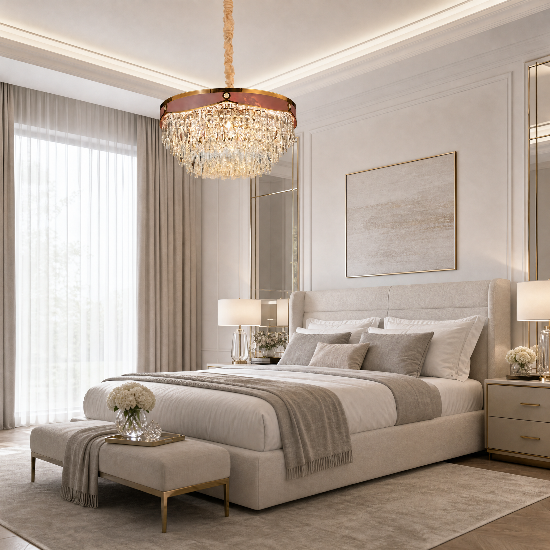 Pietra Crystal Halo Chandelier