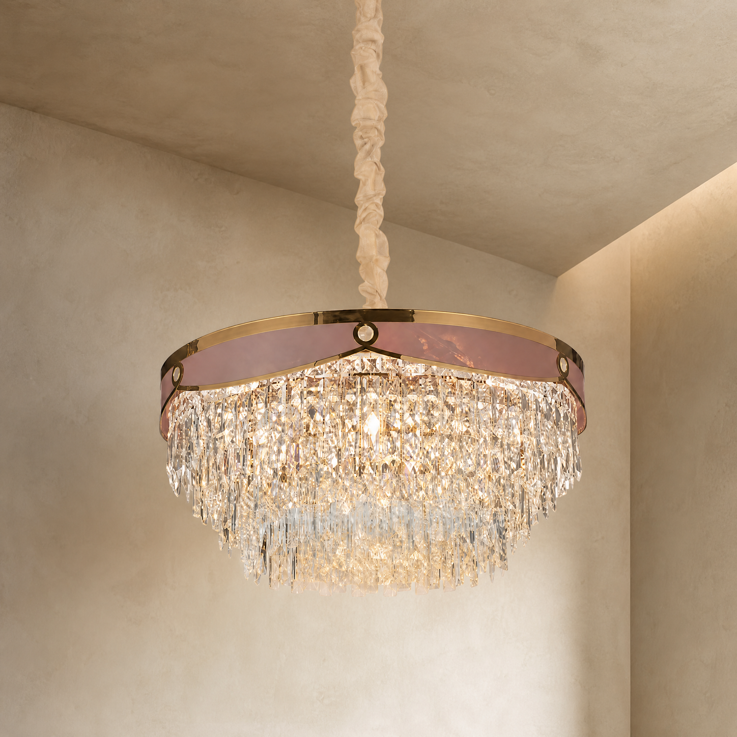 Pietra Crystal Halo Chandelier