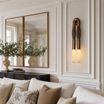 Pillar Light Ink Brush Alabaster Twin Wall Sconce