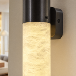 Pillar Light Slim Rod Alabaster Column Wall Sconce