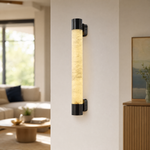Pillar Light Slim Rod Alabaster Column Wall Sconce