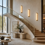 Pillar Light Slim Rod Alabaster Column Wall Sconce