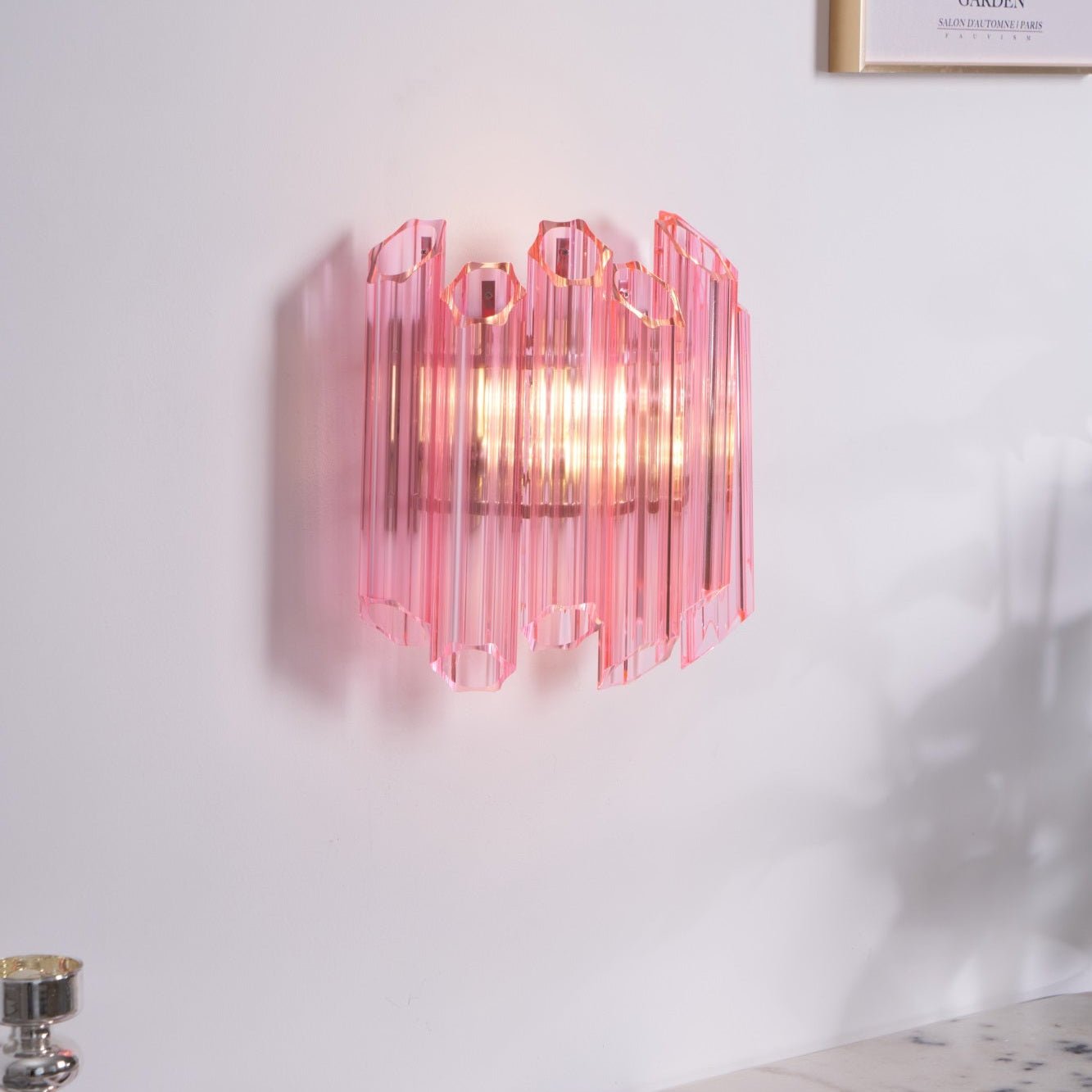 Pink Palermo Murano Wall Lamp - YIOSI