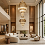 Pioggia Crystal Duo Chandelier