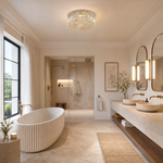Plafone Crystal Flush Pendant Light