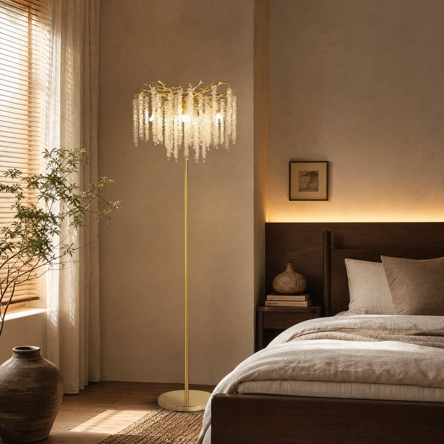 Plastic-Ginkgo Leaf Pendant Light 1500 - Gold
